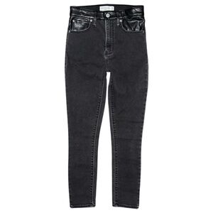 Abercrombie & Fitch Super Skinny Ankle High Rise Mixed Fabric Jeans 25 / 0 Short